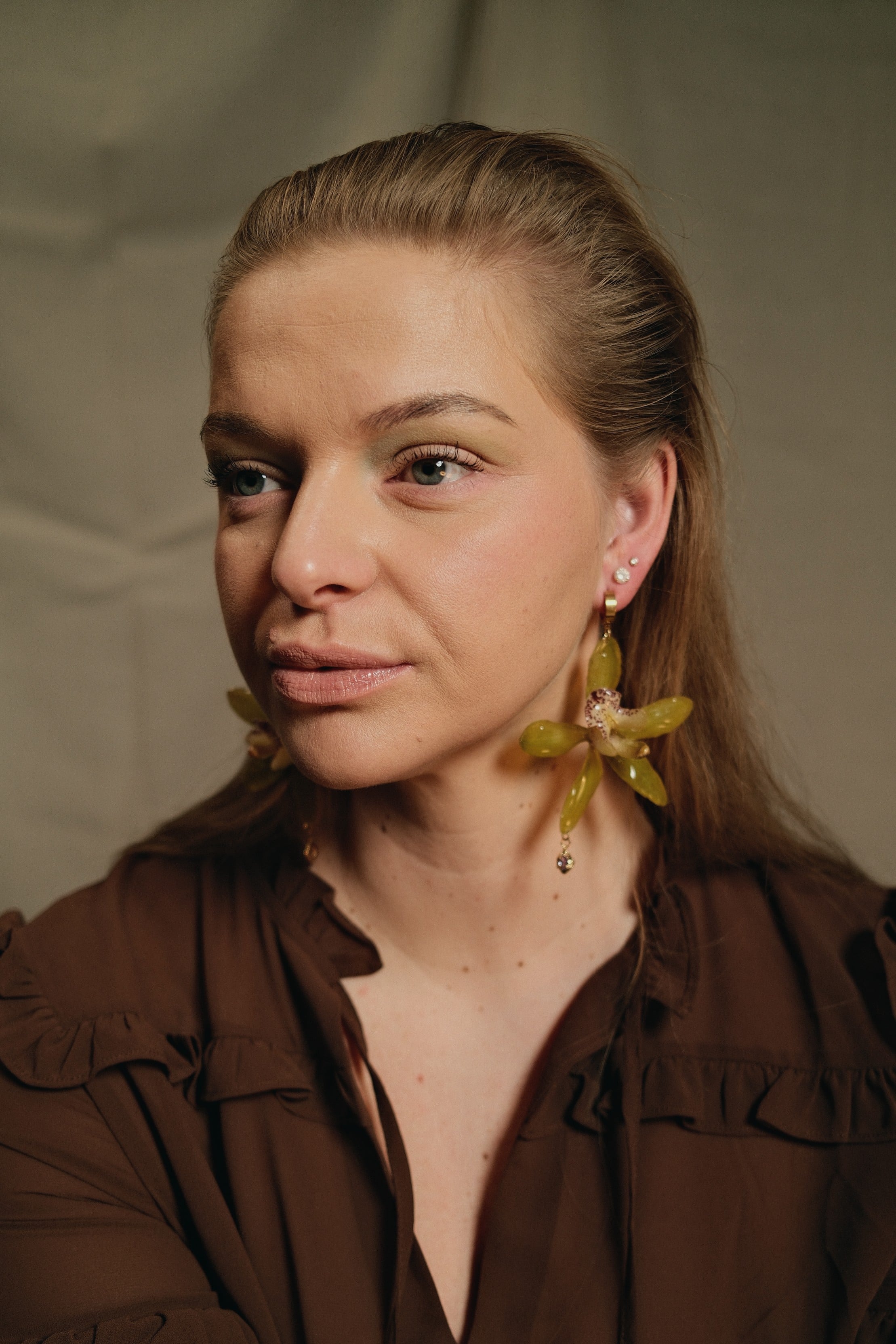 green orchid flowers