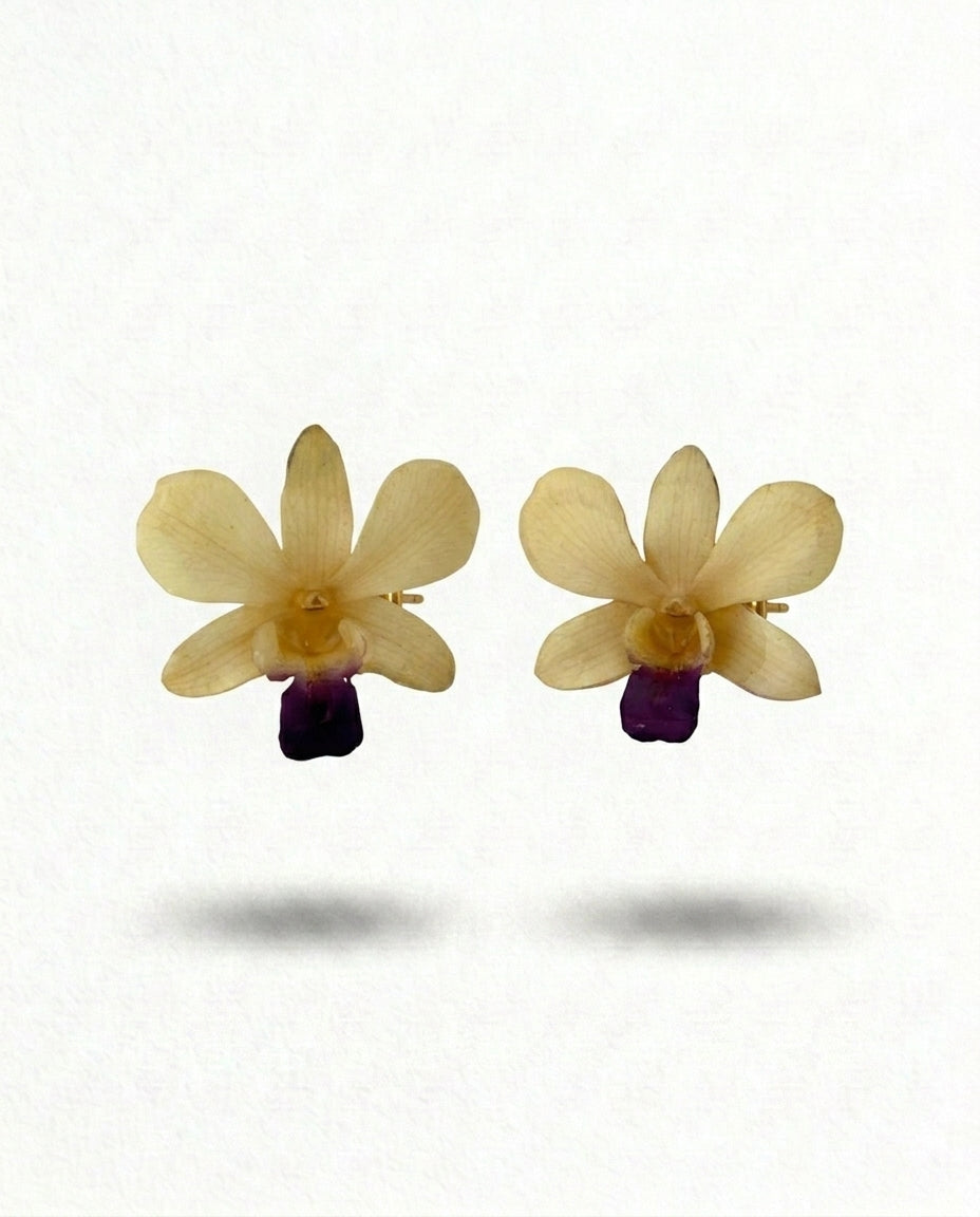 ORCHID STUDS EARRINGS