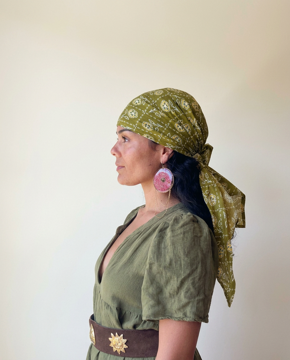 green triangle scarf